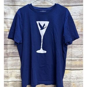 Grey Goose Vodka Bright Blue T-shirt XL Short Sleeve Liquor Swag EUC